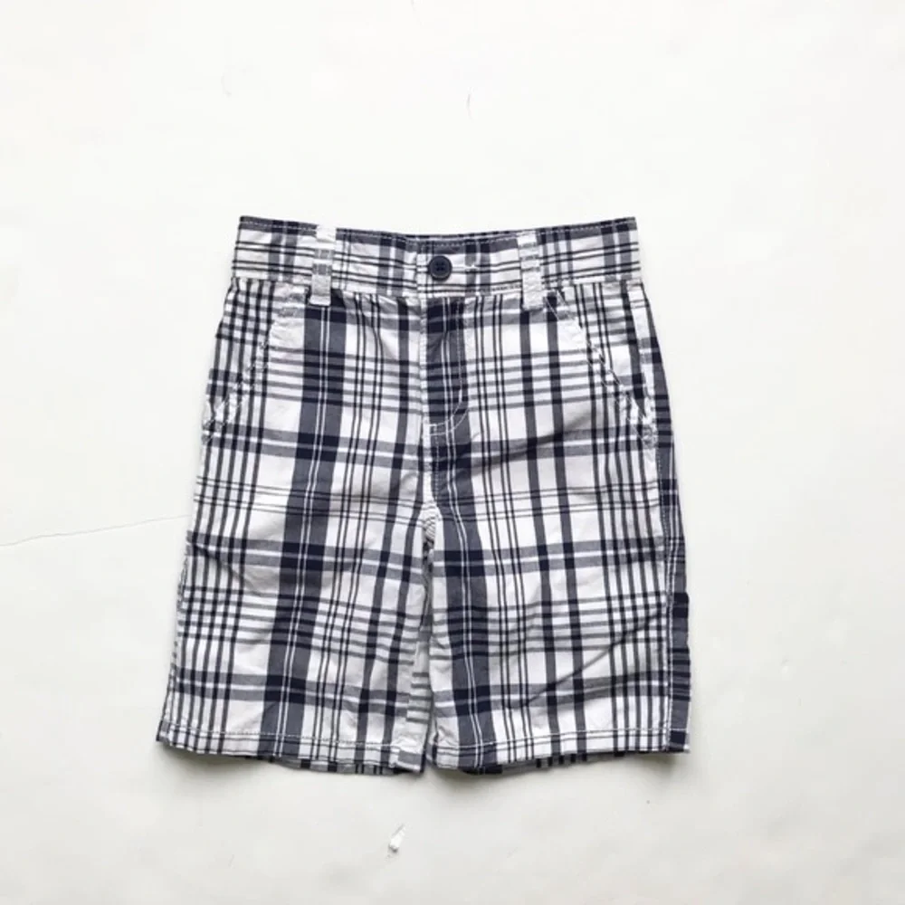 Gymboree navy/white plaid shorts EUC 2T